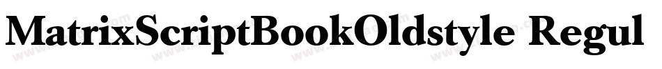 MatrixScriptBookOldstyle Regular字体转换